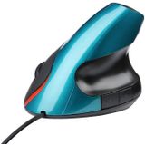 JSY-12 5 Keys USB Wired Vertical Mouse Ergonomic Wrist Brace Optical Mouse(Blue)