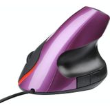 JSY-12 5 Keys USB Wired Vertical Mouse Ergonomic Wrist Brace Optical Mouse(Purple)