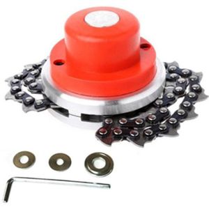 Universal  Lawn Mower Chain Grass Trimmer Head For Garden Trimmer Grass Cutter Spare Parts  Specification: Red With Padded