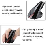 JSY-12 5 Keys USB Wired Vertical Mouse Ergonomic Wrist Brace Optical Mouse(Black)