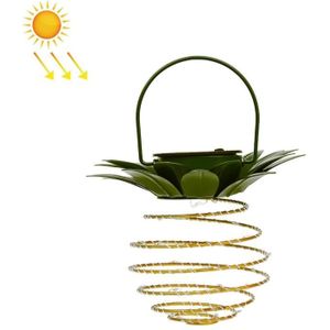 24 LED's Solar Pineapple Lights Smeedijzeren Lantaarn LED Koperdraad String Outdoor Waterdichte Tuin Decoratie Lantaarns