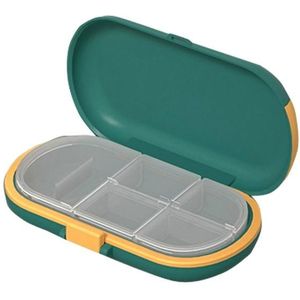 2 stks HW073 Draagbare Pil Box Cut Medicine Grote Capaciteit Opbergdoos Reiscompartiment Verzegelde Kleine Medicine Doos