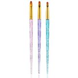 3 Sets Nail Pen Set Phototherapy Drawline Pen Geschilderd Pen Flash Powder Pen Rod Smudge Carving Pen  Stijl: 3 in 1 Ronde Hoofd