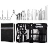 26 In 1 Black  Nail Clipper Set Manicure Set Stainless Steel Nail Clipper Manicure Tool