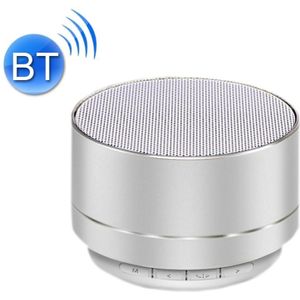 A10 TWS Draadloze Bluetooth Mini Draagbare Speaker  Ondersteuning TF Card & U Disk & LED (Silver Grey)