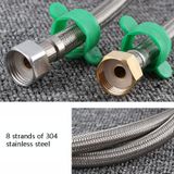 2 PCS 1.5m Steel Hat 304 Stainless Steel Metal Knitting Hose Toilet Water Heater Hot And Cold Water High Pressure Pipe 4/8 inch DN15 Connecting Pipe