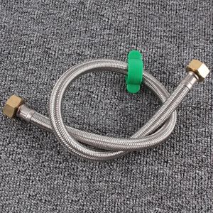 4 PCS 1m Copper Hat 304 Stainless Steel Metal Knitting Hose Toilet Water Heater Hot And Cold Water High Pressure Pipe 4/8 inch DN15 Connecting Pipe