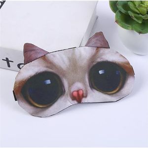 Oogmasker slaapmasker katoen slapen oogmasker schattig kinderen cartoon oogbedekking blinddoeken reizen thuis ogen ontspannen maskers ooglap ooglapje (kleur: kat B)