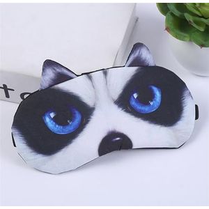 Oogmasker slaapmasker katoen slapen oogmasker schattig kinderen cartoon oogbedekking blinddoeken reizen thuis ogen ontspannen maskers ooglap ooglapje (kleur: Husky B)