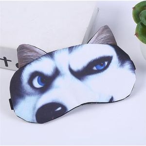 Oogmasker slaapmasker katoen slapen oogmasker schattig kinderen cartoon oogbedekking blinddoeken reizen thuis ogen ontspannen maskers ooglap ooglapje (kleur: Husky A)