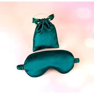 Oogmasker pure zijde dubbelzijdige schaduw oogschaduw slapen oogmasker cover ooglap blinddoeken oogschaduw gezondheid slaap schild licht ooglapje (kleur: zwart)