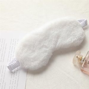 Oogmasker slaapmasker slapen blinddoek zachte pluche oogmaskers schattige liefde wolk oogbedekking pluche masker ooglapje dutje gezondheid oogbedekking ooglapje (kleur: wit)