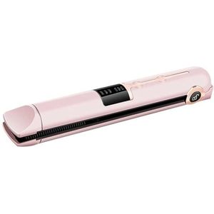 Krulspelden draadloze mini stijltang, krultang, keramiek, snelle verwarmingsplaat, stijltang, negatieve ionen-stijltang, stylinggereedschap, opladen via USB (kleur: roze)