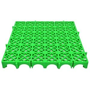 Modulair In Elkaar Grijpend Kussen, 4 Stuks Polypropyleen PP Materiaal Splitsende Drainagematten For Binnen Buiten Bad Garage Dek Patio (19.68""x19.68""x1.96"") (Color : Green, Size : 4pcs)