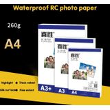 A3+ 20 Vellen 260g Waterdicht RC Fotopapier voor Brother/Epson/Lenovo/HP/Canon Inkjet Printers (Zijde Oppervlak)