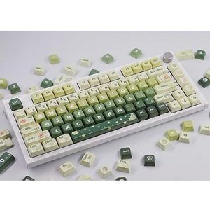 Leuke Girly Cartoon Keycaps, Gradient XDA Profile PBT Dye-Sub Keycap Voor Aangepast Mechanisch Toetsenbord (Color : Green)