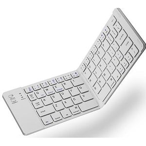 Lazmin112 Draagbaar bluetooth-toetsenbord, opvouwbaar, magnetisch, ultradun, voor iOS en Android
