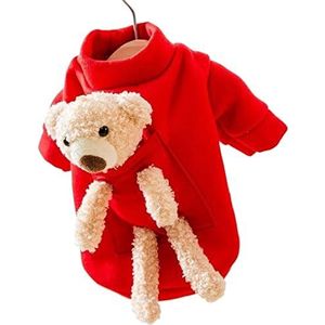 Huisdier Kleding Herfst Winter Hond Jersey Trui Lente Kat Leuke Beer Hond Kleding Voor Kleine Honden Chihuahua Teddy Yorkies (kleur: Rood, Maat: XL)