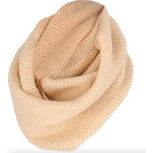 Sarlini - Girls - Knit - Snood - Colsjaal - Wol - Wit - Melange - Pink - One - Size