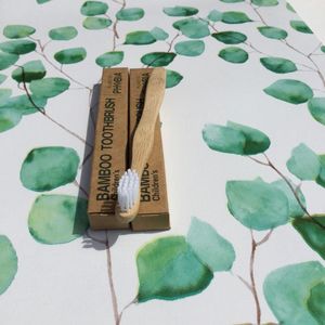 Tandenborstel . Kinderen. Bamboe . 4 stuks,  Bpa vrij  borstelharen