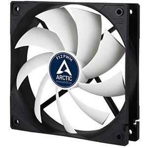 ARCTIC F12 PWM Computer behuizing Ventilator 12 cm Zwart, Wit 1 stuk(s)