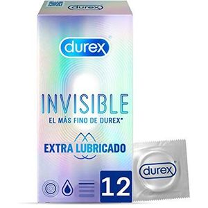 DUREX INVISIBLE EXTRA FINO EXTRA LUBRICADO 12 UDS