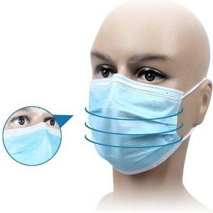 Mondkapjes | 100 stuks | 3 laag | Geschikt voor de OV