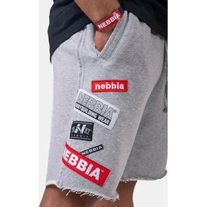 Nebbia 178-  Voeg toe aan wenslijst  Fitness Shorts Labels Licht Grijs M