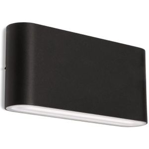 LED2 - LED Buiten wandlamp FLAT 2xLED/5W/230V IP65 zwart