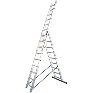 Alumexx Reformladder - 3-delig - 3x9 sporten - Werkhoogte 6.20m