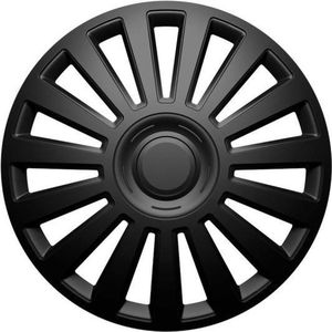 Versaco - Classic Line - Wieldoppenset - Zwart - Slagvast Kunststof - Set van 4 Stuks