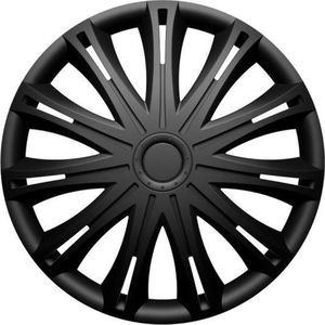 Versaco - Classic Line - Wieldoppenset - Zwart - Slagvast Kunststof - Set van 4 Stuks