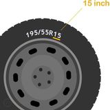 Versaco - Wieldoppenset - 4 Delig - Zwart/Zilver - Kunststof - 15 Inch