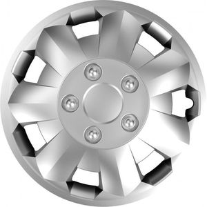 Versaco - Nova NC - Wieldoppenset - Zilver - Slagvast Kunststof - Set van 4 Stuks