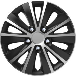 Versaco - Wieldoppenset - 4 Delig - Zwart/Zilver - Slagvast Kunststof