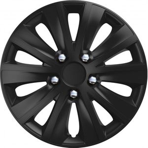 Versaco - Wieldoppenset - Zwart - Slagvast Kunststof - Set van 4 Stuks