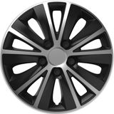 Versaco - Wieldoppenset - Zwart/Zilver - Kunststof - Set van 4 Stuks