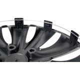 Versaco - Wieldoppenset - Zwart/Zilver - 14 Inch - Set van 4 Stuks