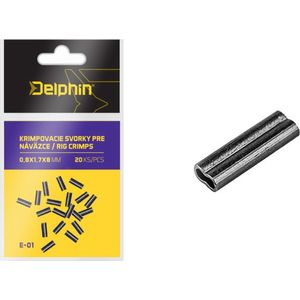 Delphin Rig crimps | 20pcs | 1.0x2.2x8mm
