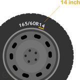 Wieldoppen 14 inch GTX Carbon zwart 4 stuks