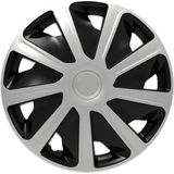 Versaco - Wieldoppenset - Zwart/Zilver - Kunststof - Set van 4 Stuks