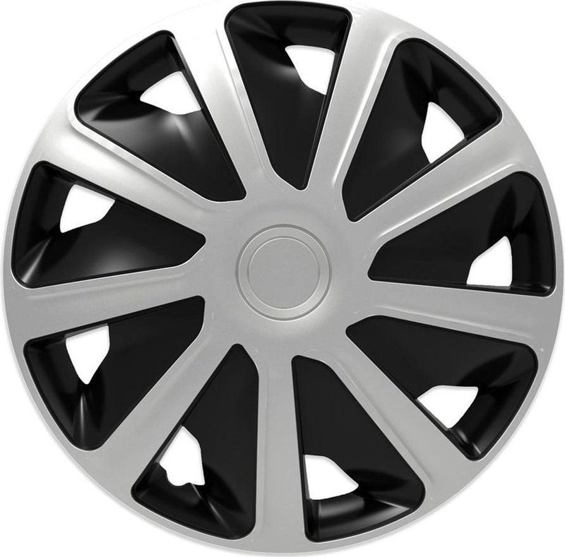 Versaco - Wieldoppenset - Zwart/Zilver - Kunststof - Set van 4 Stuks