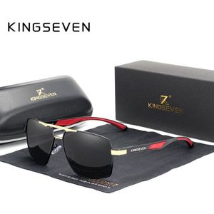 Kingseven Offroad - Stoere Mannen Zonnebril met UV400 en polarisatie filter - Goud Grijs montuur