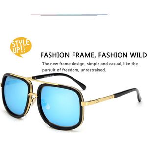 Stark Millionare Sunglasses - Trendy zonnebril met UV 400 bescherming - Goudkleurig/Blauw