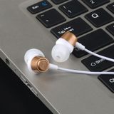 VPB S3 sport oortelefoon bedrade Super Bass 3 5 mm spleet oortelefoon oordopjes met microfoon hands free voor Samsung MP3 (goud)