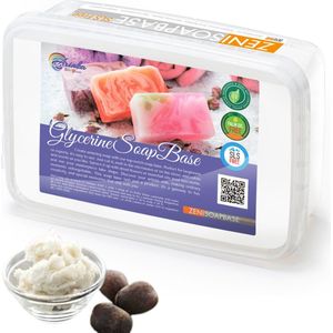 Zeepbasis met Biogische SHEA BOTER SLS VRIJ, WIT - Gietzeep - Plantaardige basis voor zeep maken, 1KG - ArinKaSoap