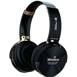 Carneo S7 zwart, Bluetooth draadloze over-ear hoofdtelefoon, handsfree bewerken van telefoongesprekken, MP3-speler en FM-tuner, omgevingsgeluidsreductiefunctie, bediening direct op de hoofdtelefoon