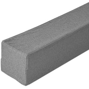 Aangepaste maat bed gap filler, sluit de kloof tussen hoofdeinde en matras voor bedbrug Twin tot kingsize bed, rechthoekige versterker armleuning kussen, wasbaar, 200 x 8 x 5 cm, grijs