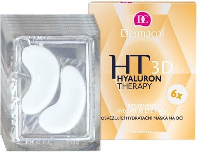 Dermacol Hyaluron Therapy 3D Verfrissende hydraterende masker voor de Ogen 6x6 g