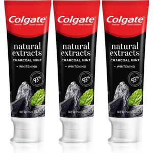 Colgate Natural Extracts Charcoal + White Whitening Tandpasta met Actiefkool 3 x 75 ml